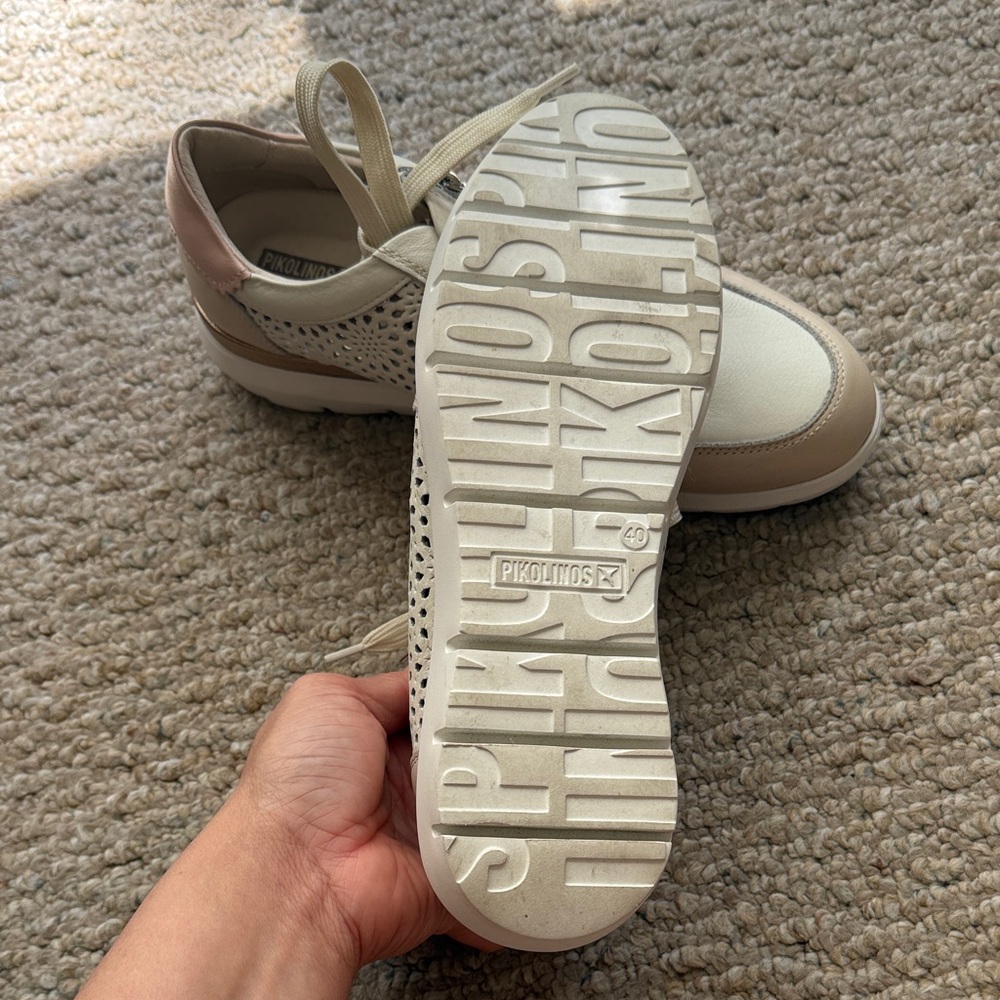 PIKOLINOS Cream and Pink Women's Sneakers - Picture 4 of 16